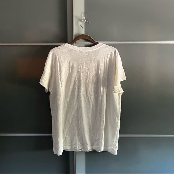 White, thin, oversized graphic tee. - Picture 2 of 4
